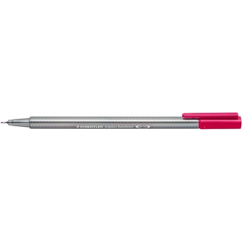Staedtler Triplus Fineliner 334 Pennarello Punta Fine - Tratto 0.3 mm - Inchiostro a base acqua - Colore Rosso Bordeaux