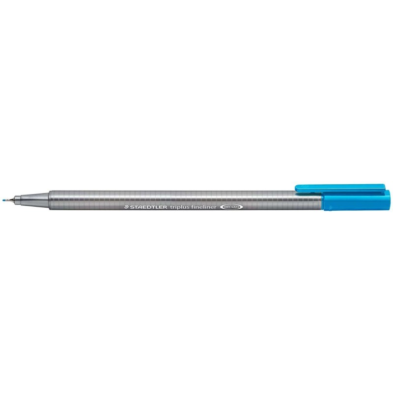 Staedtler Triplus Fineliner 334 Pennarello Punta Fine - Linea 0.3 mm - Inchiostro a base acqua - Colore ciano