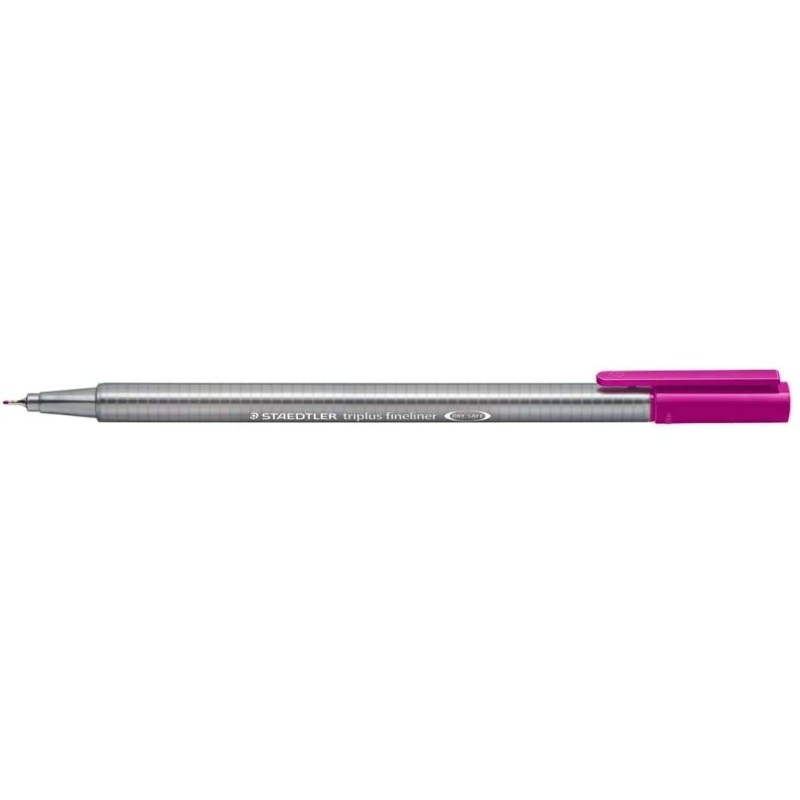 Staedtler Triplus Fineliner 334 Pennarello Punta Fine - Tratto da 0.3 mm - Inchiostro a base acqua - Colore viola scuro