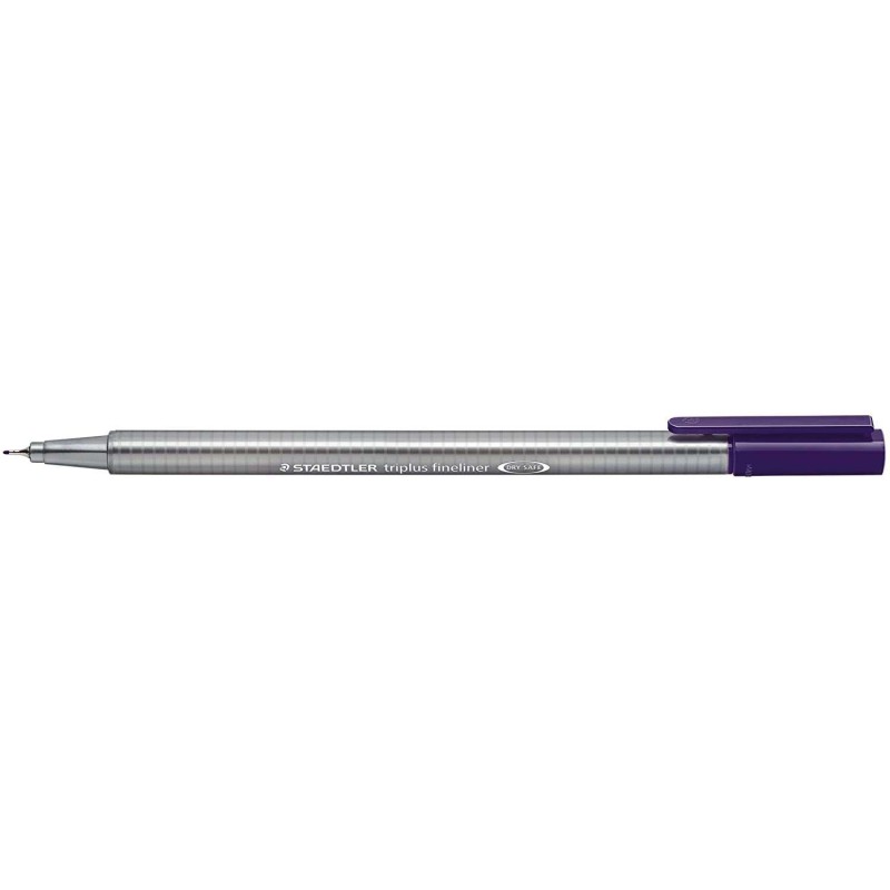 Staedtler Triplus Fineliner 334 Pennarello Punta Fine - Tratto da 0.3 mm - Inchiostro a base acqua - Colore viola rossastro