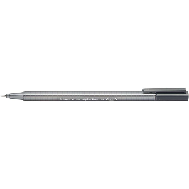 Staedtler Triplus Fineliner 334 Pennarello punta fine - Linea 0.3 mm - Inchiostro a base acqua - Colore grigio