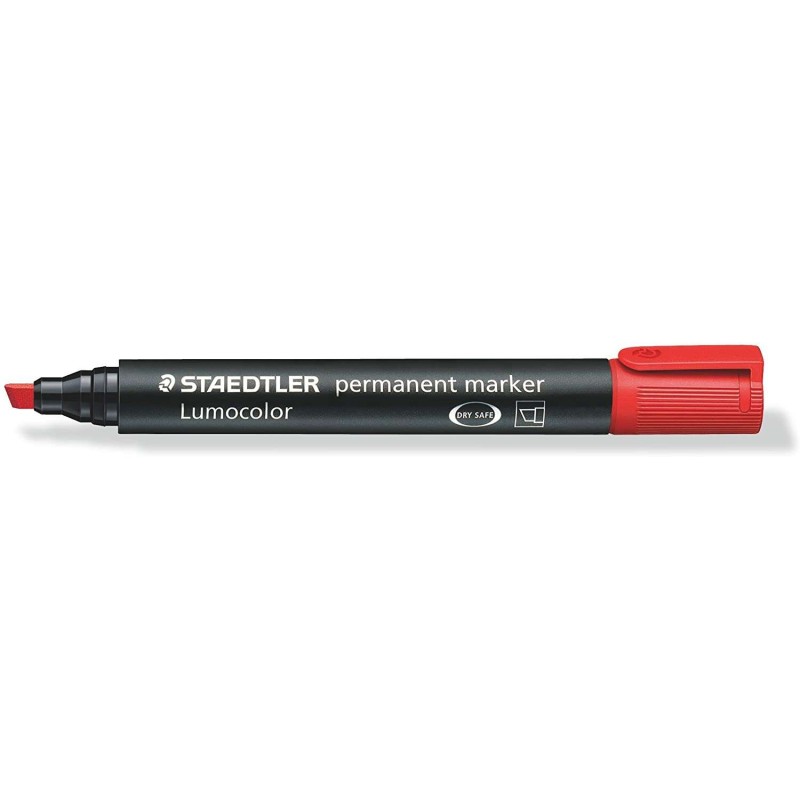 Pennarello permanente Staedtler Lumocolor 350 - Asciugatura rapida - Punta 2 - 5 mm circa - Colore rosso