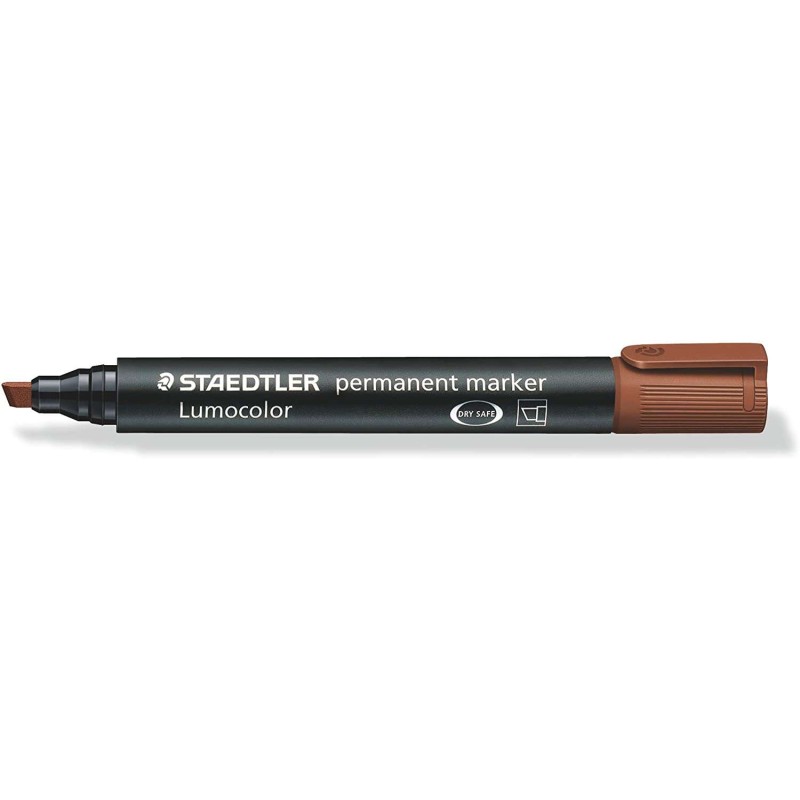 Pennarello permanente Staedtler Lumocolor 350 - Asciugatura rapida - Punta 2 - 5 mm circa - Colore marrone