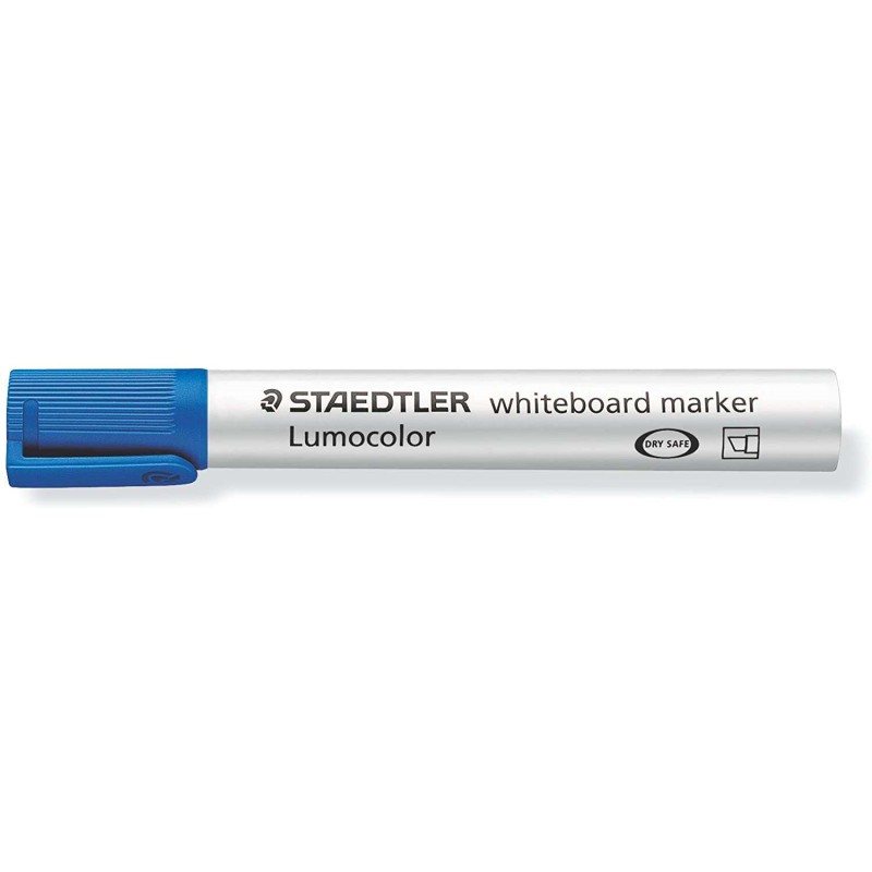 Staedtler Lumocolor 351 Pennarello per lavagna bianca - Punta a scalpello 2 - 5 mm circa - Asciugatura rapida - Colore blu