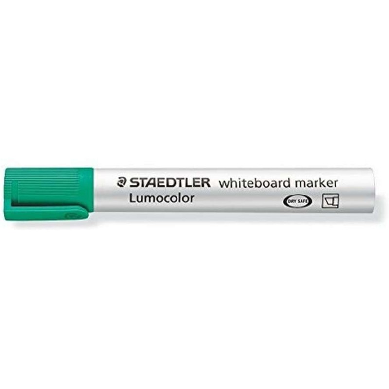Staedtler Lumocolor 351 Pennarello per lavagna bianca - Punta a scalpello 2 - 5 mm circa - Asciugatura rapida - Colore verde
