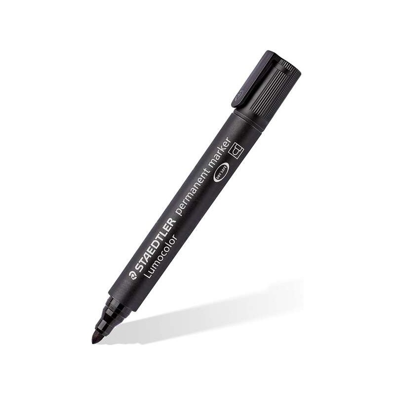 Pennarello indelebile Staedtler Lumocolor 352 - Punta rotonda - Tratto circa 2 mm - Cappuccio con clip - Asciugatura rapida - Co