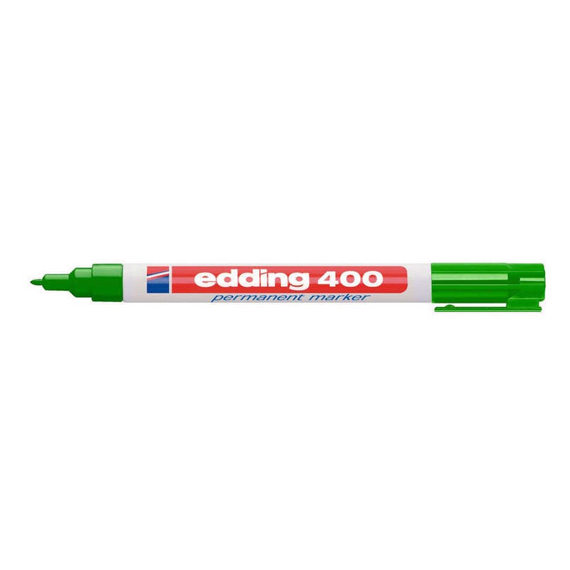 Pennarello indelebile Edding 400 - Punta tonda - Tratto 1 mm. - Ricaricabile - Asciugatura rapida - Colore verde