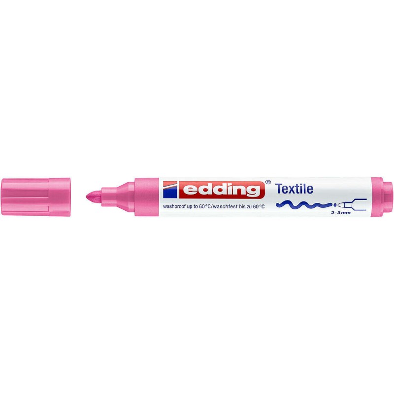 Edding 4500 Pennarello permanente per tessuti - Punta rotonda - Linea tra 2 e 3 mm - Odore neutro - Asciugatura rapida - Colore