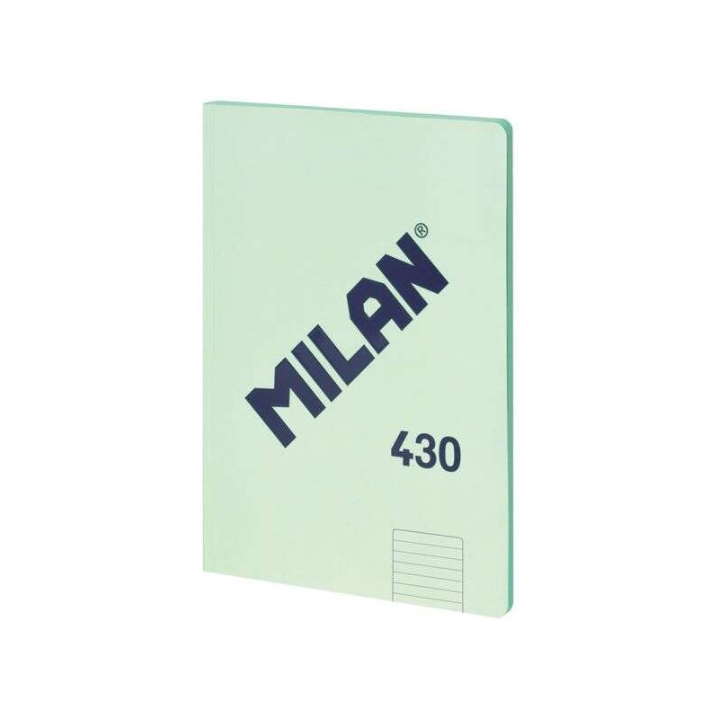 Quaderno incollato Serie Milano 1918 formato A4 a righe 7mm - 48 fogli da 95 gr/mq - microforato - copertina morbida - colore ve