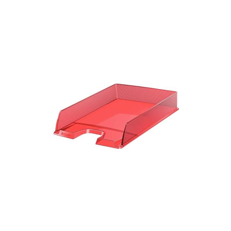 Vassoio portadocumenti Esselte Europost - Plastica trasparente - Formato verticale - A4 - Colore rosso