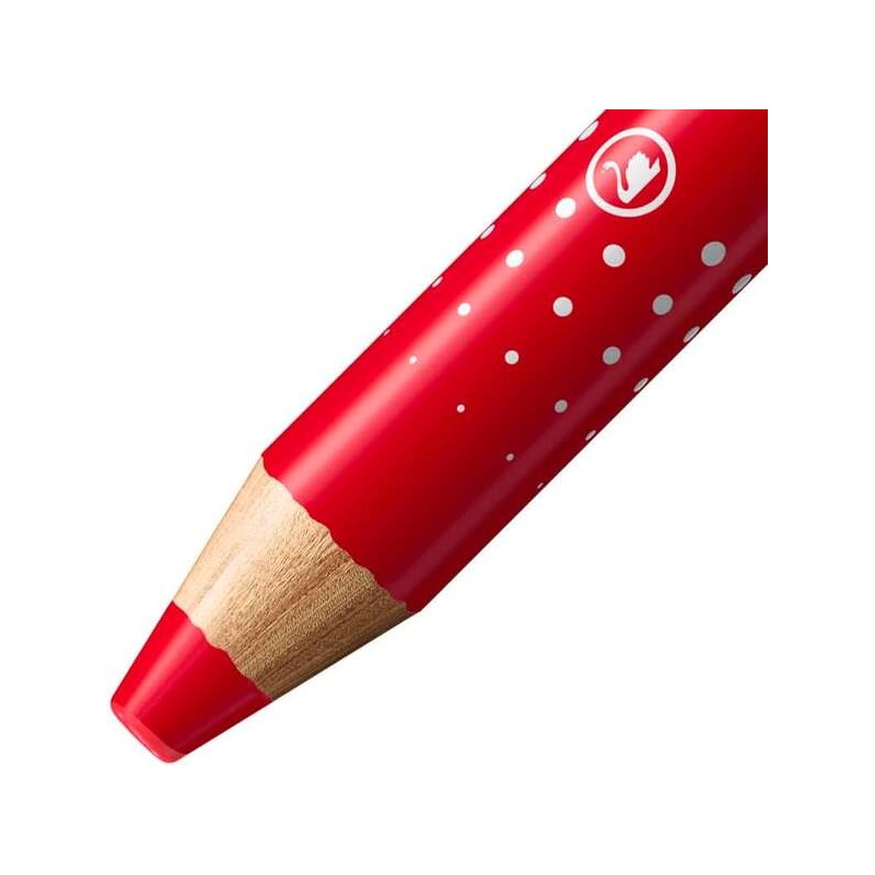 Stabilo MARKdry Pennarello per lavagna - Mina XXL da 10 mm - Legno certificato 100% CFRP - Colore rosso