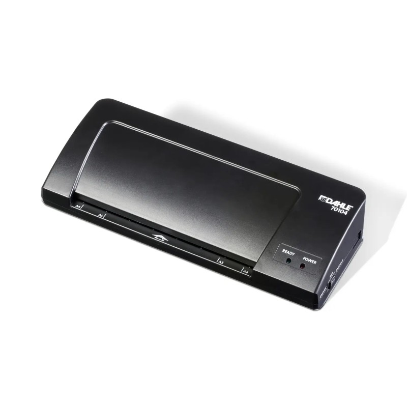 Plastificatrice Dahle 70104 A4 - Riscaldamento da 3 a 5 minuti - Velocità 250 mm/min - Spessore da plastificare max. 0.5 mm