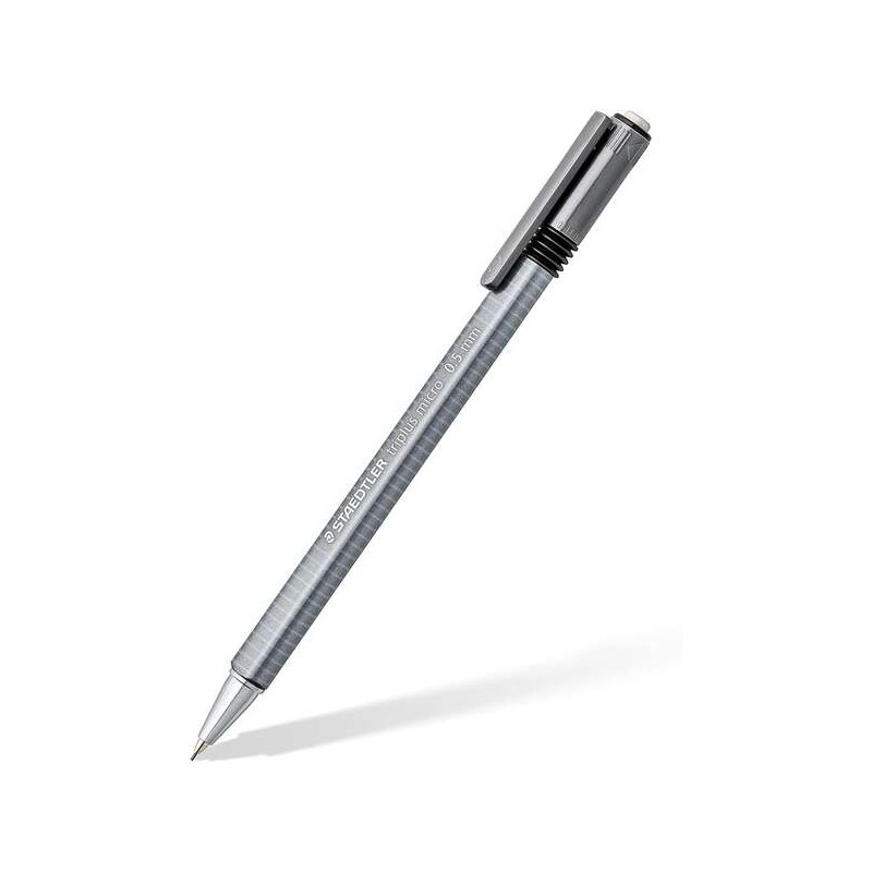 Portamine Staedtler Triplus Micro 774 - Larghezza tratto 0.5 mm - Punta retrattile - Design ergonomico - Colore grigio