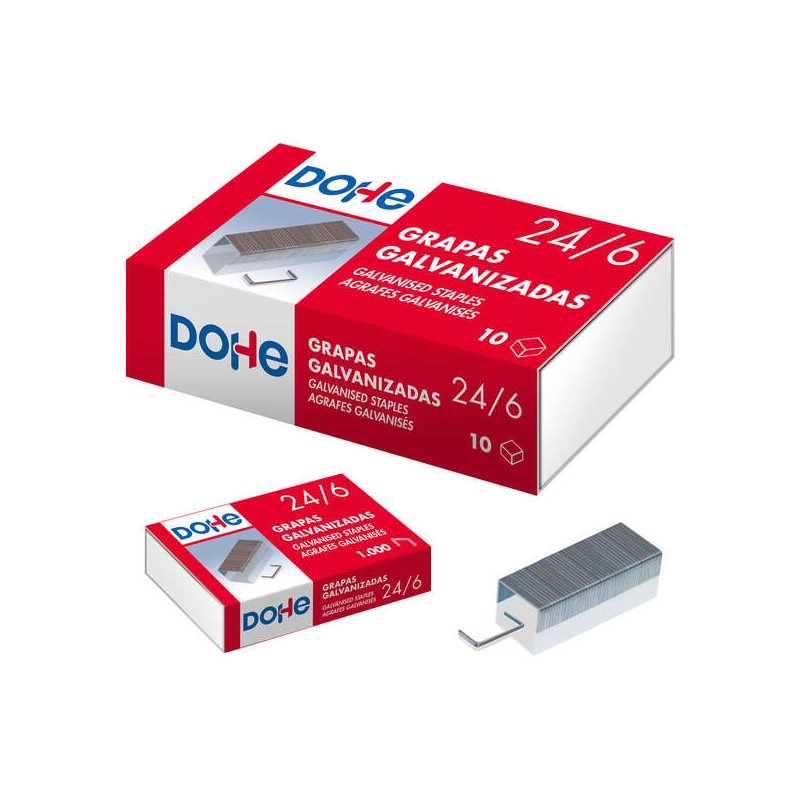 Scatola Dohe da 1000 punti metallici zincati 24/6