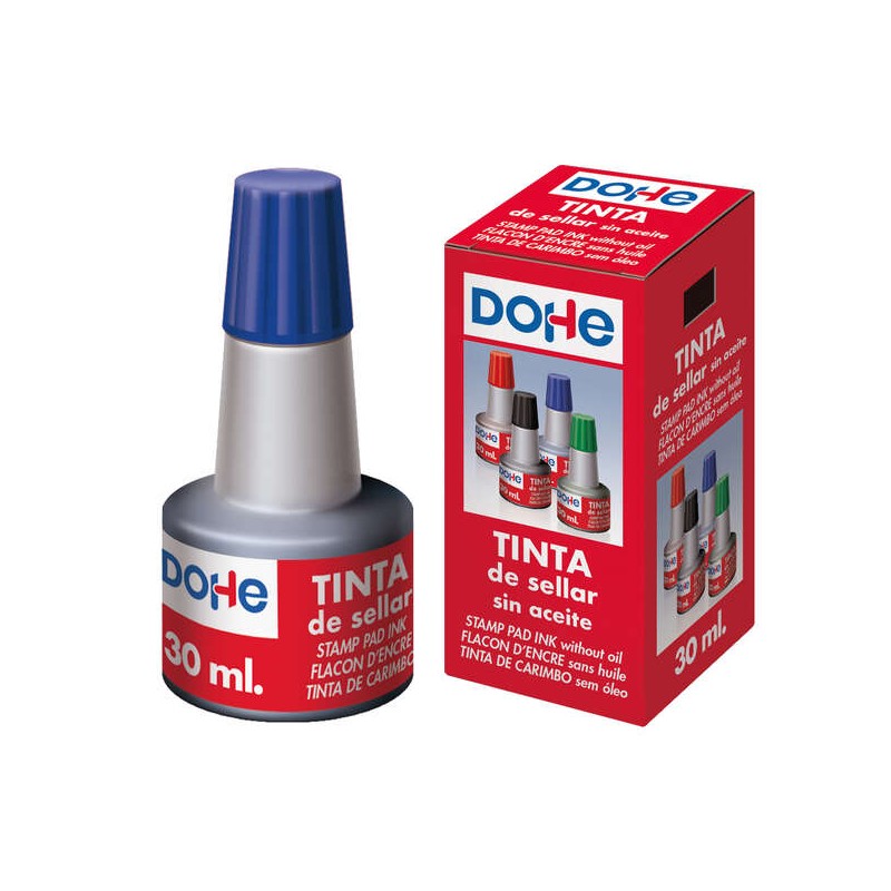 Inchiostro Dohe per tamponi e timbri 30ml - Colore Blu
