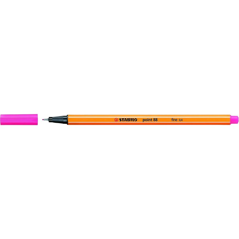 Pennarello Stabilo Point 88 con punta a fibra fine - Tratto da 0.4 mm - Inchiostro a base acqua - Colore malva