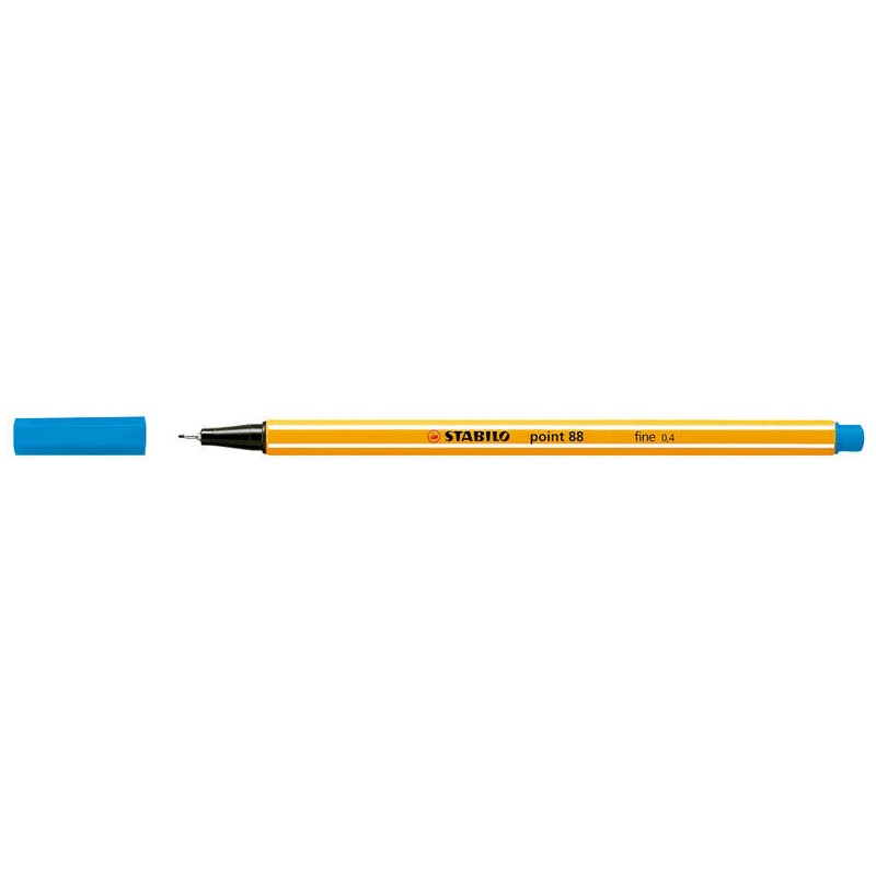Pennarello Punta Fibra Fine Stabilo Point 88 - Linea 0.4 mm - Inchiostro a base acqua - Colore Blu