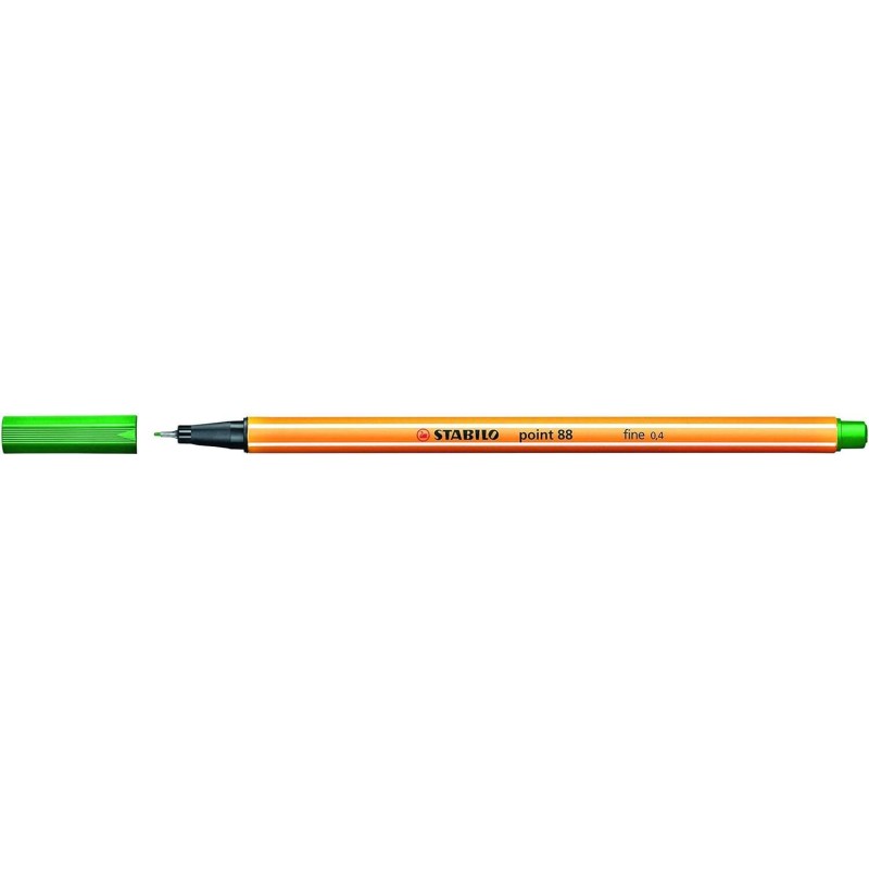 Pennarello Punta Fibra Fine Stabilo Point 88 - Linea 0.4 mm - Inchiostro a base acqua - Colore Verde