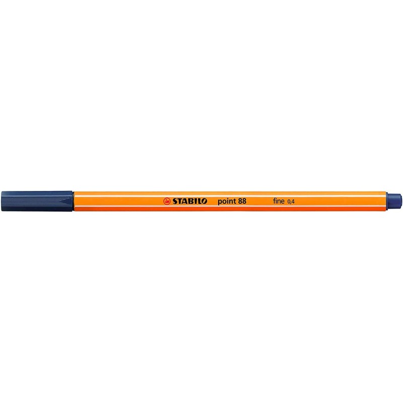 Pennarello Stabilo Point 88 con punta a fibra fine - Tratto da 0.4 mm - Inchiostro a base acqua - Colore grigio Payne