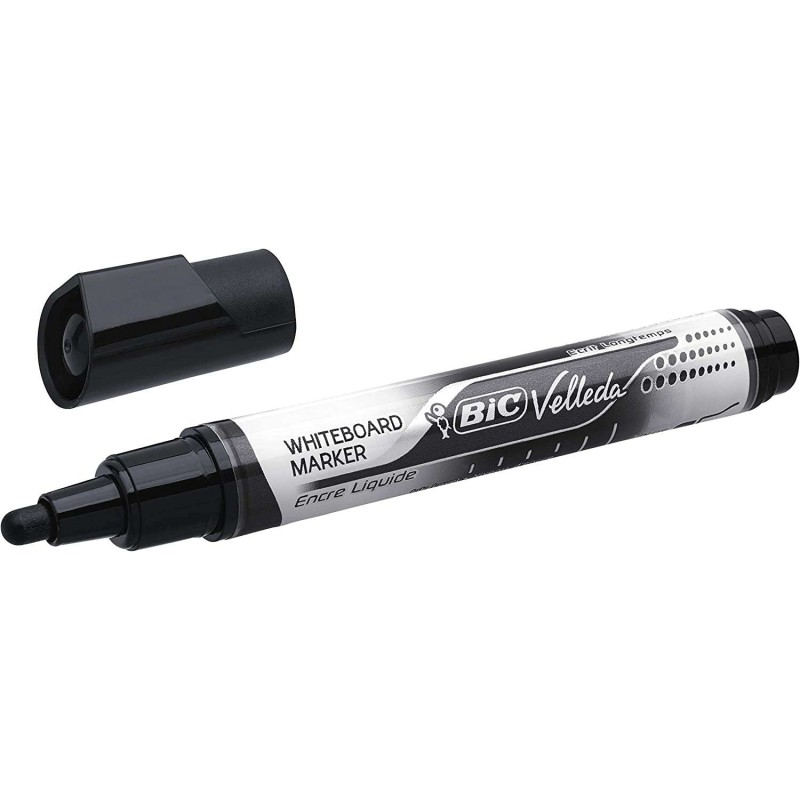 Pennarello per lavagna bianca Bic Velleda a inchiostro liquido - Punta media - Tratto 2.3 mm - Inchiostro liquido a base di alco