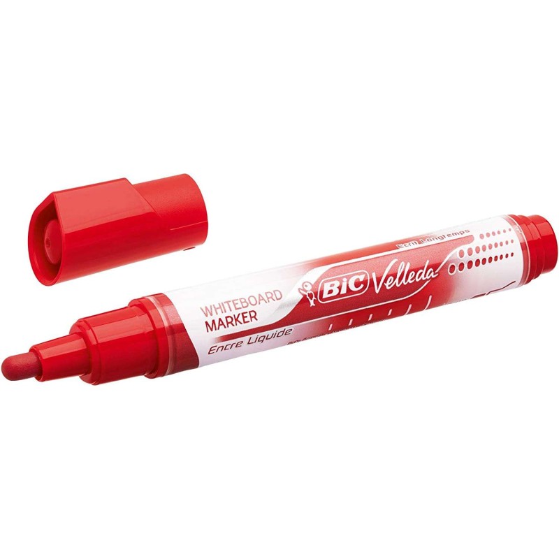 Pennarello per lavagna bianca Bic Velleda a inchiostro liquido - Punta media - Tratto 2.3 mm - Inchiostro liquido a base di alco