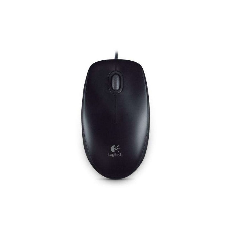 Mouse USB Logitech B100 800 dpi - 3 pulsanti - Uso ambidestro - Cavo da 1.80 m - Colore nero