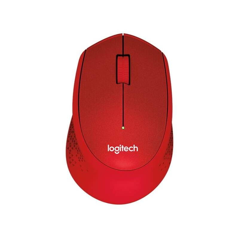 Mouse wireless Logitech M330 Silent Plus 1000 dpi - Silenzioso - 3 pulsanti - Utilizzo per destrimani - Colore rosso