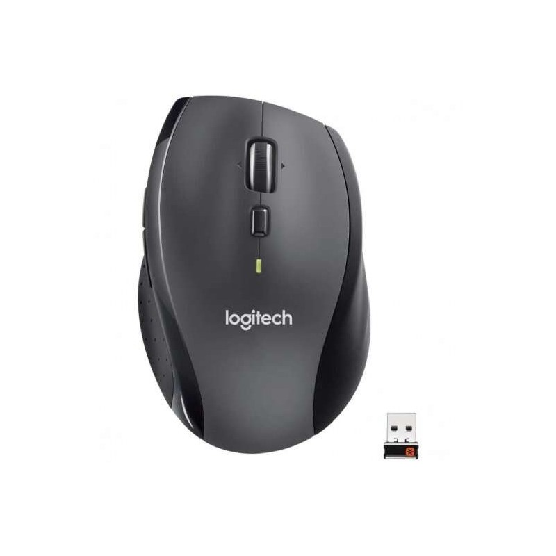 Mouse wireless USB Logitech M705 Marathon 1000 dpi - 6 pulsanti - Utilizzo per destrimani - Colore nero/grigio scuro