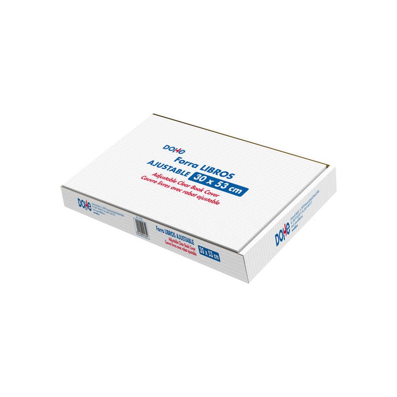 Scatola Dohe da 100 Copertine Protettive per Libri - Patella Adesiva Riposizionabile - Dimensioni 30x53 cm - Materiale PVC 120 m