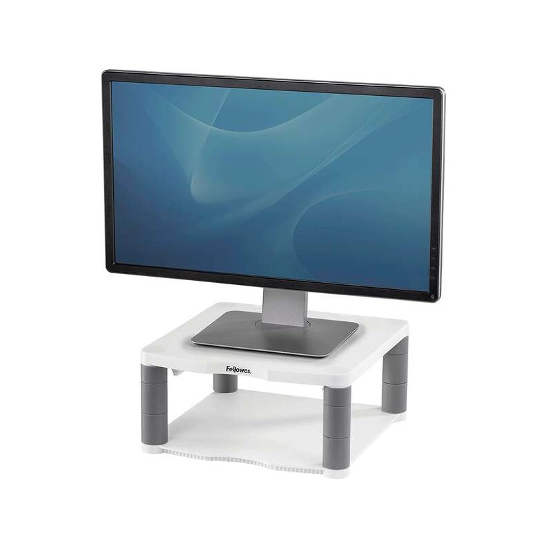 Supporto per monitor Fellowes Premium - Regolabile in 5 altezze - Fino a 36 kg - Colore grigio