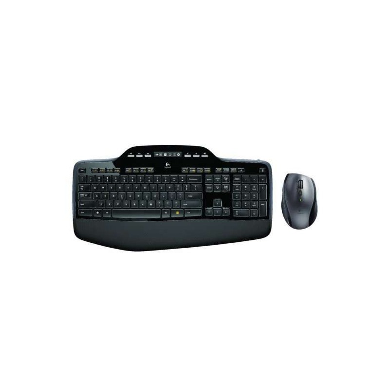 Pacchetto tastiera + mouse USB wireless Logitech MK710 con 3 pulsanti - Utilizzo per destrimani - Colore nero