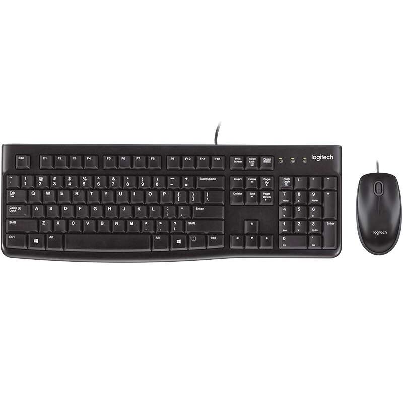 Logitech MK120 Pack Tastiera + Mouse USB 1000 dpi 3 Pulsanti - Uso ambidestro - Colore Nero