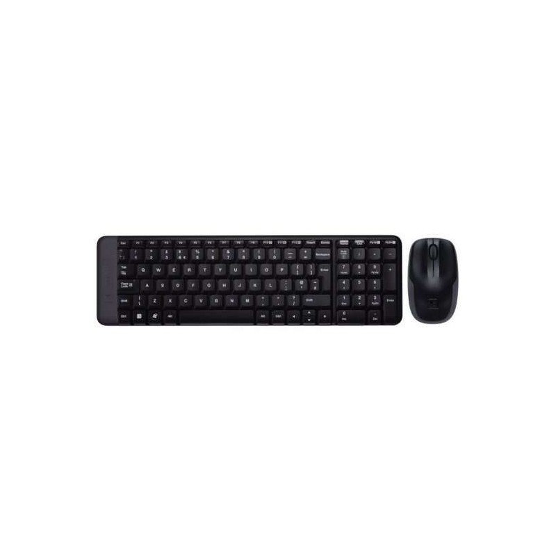 Logitech MK220 Pack Tastiera Wireless K220 + Mouse M150 3 Pulsanti - Uso Ambidestro - Portoghese