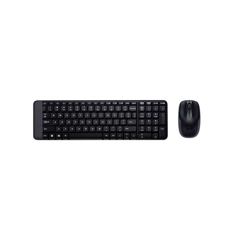 Logitech MK220 Pack Tastiera Wireless K220 + Mouse M150 3 Pulsanti - Uso Ambidestro - Colore Nero