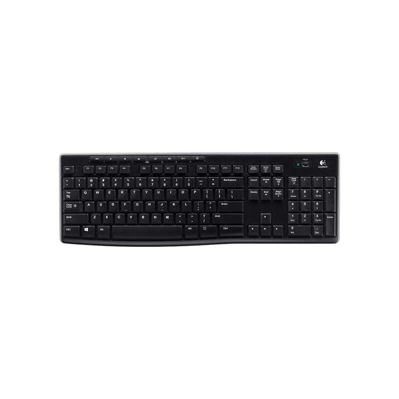 Tastiera wireless USB Logitech K270 - Resistente agli schizzi - Tasti ad accesso rapido - Nera