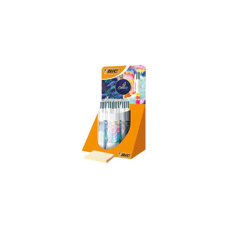 Espositore Bic 4 colori Decor da 30 penne a sfera retrattili - Punta media da 1.0 mm - Inchiostro a base di olio - 4 colori