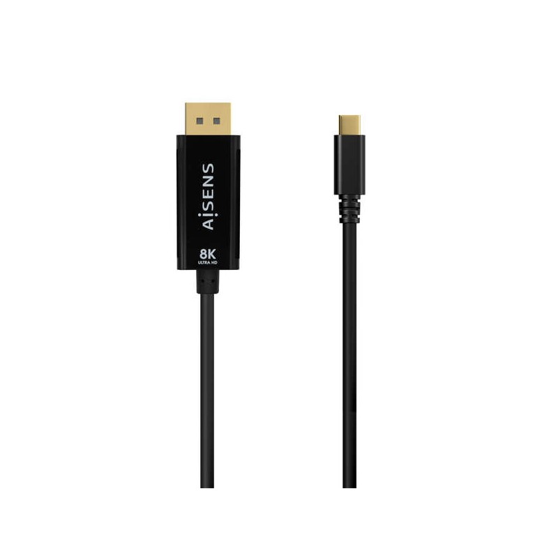 Cavo convertitore Aisens da USB-C a Displayport 8K@60Hz - USB-C/M-DP/M - 1.8 m - Nero