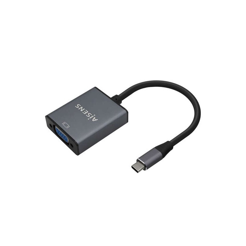 Convertitore Aisens da USB-C a VGA in alluminio - USB-C/M-Hdb15/H - 15 cm - Colore grigio