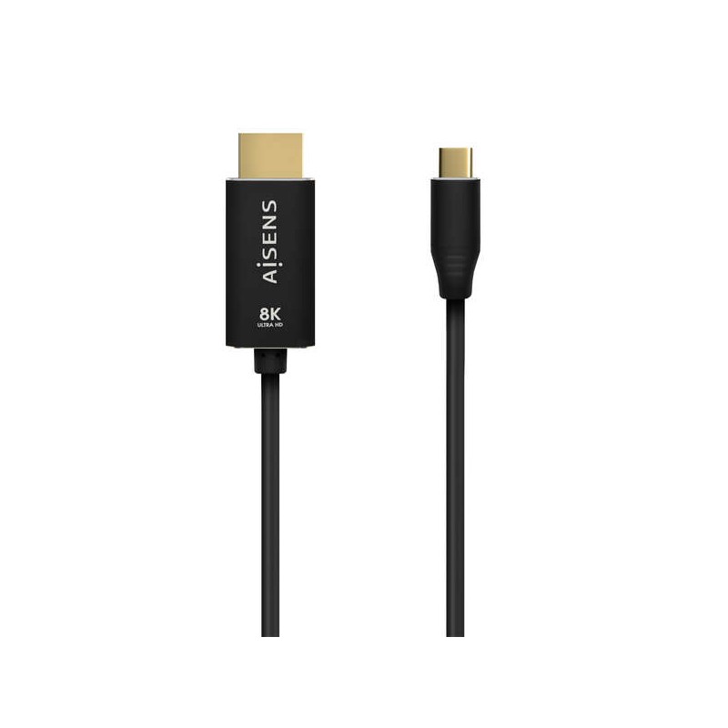 Cavo convertitore Aisens da USB-C a HDMI 2.1 8K@60Hz in alluminio - USB-C/M-HDMI/M - 2.0 m - Colore nero
