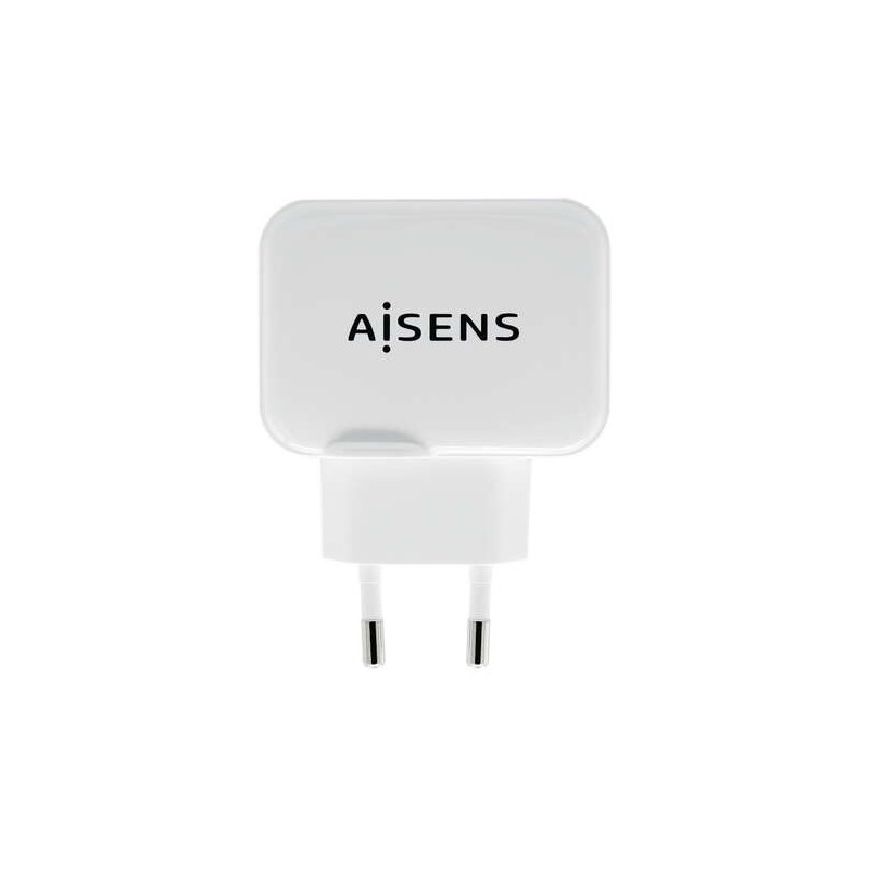 Caricatore USB Aisens 17W 5V/3.4A - 2xUSB con controllo AI - Colore bianco