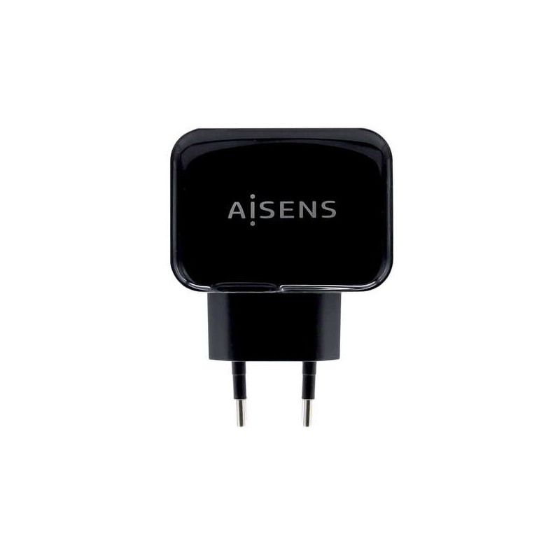 Caricabatterie USB Aisens 17W 5V/3.4A - 2xUSB con controllo AI - Colore nero