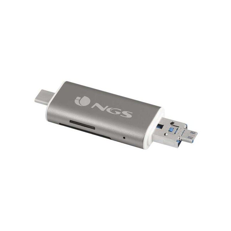 Lettore di schede Mini USB-C 5 in 1 NGS - Micro USB e USB 2.0 - MicroSD e SD