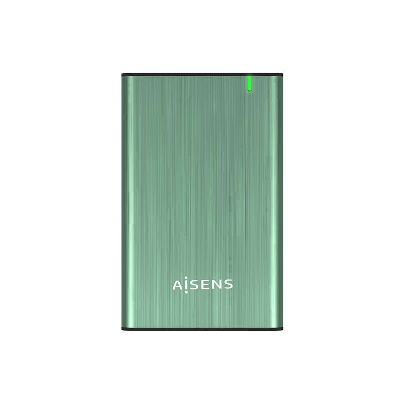 Scatola esterna Aisens 2.5? per dischi rigidi SATA I. II e III da 9.5 mm a USB 3.0/USB 3.1 GEN1 - Colore verde primavera