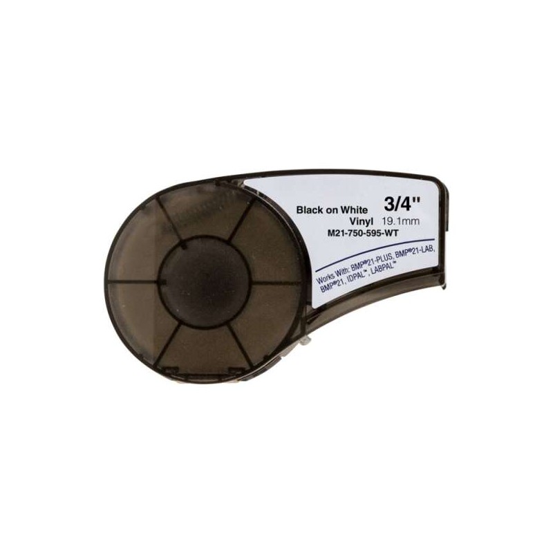 ETICHETTE GENERICHE IN VINILE BRADY BMP21 NERO/BIANCO M21-750-595-WT