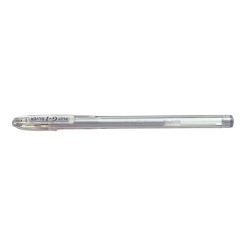 Pilot Gel Pen G1 - Ricaricabile - Punta sferica 0.7 mm - Corsa 0.32 mm - Corpo trasparente - Colore argento