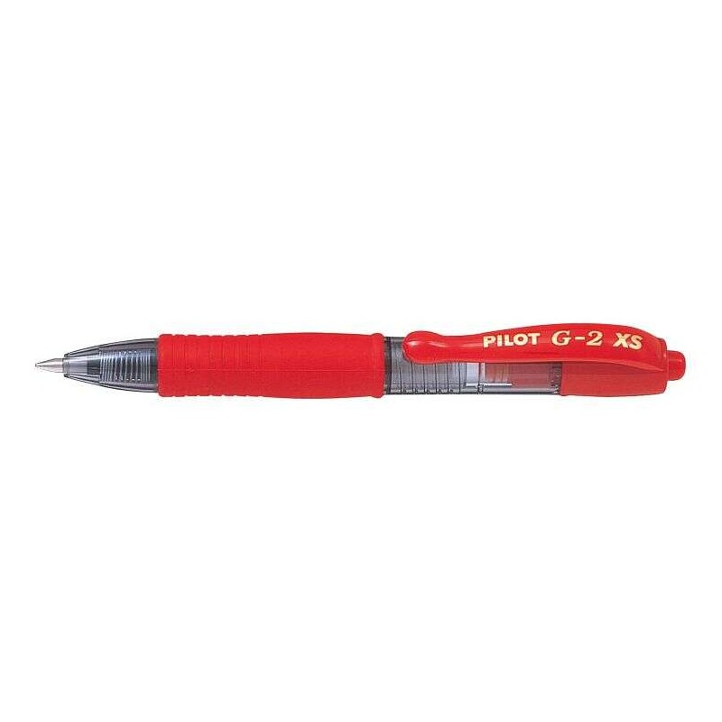 Penna gel retrattile Pilot G2 Pixie XS - Punta sferica tonda 0.7 mm - Corsa 0.32 mm - Impugnatura ergonomica - Colore rosso