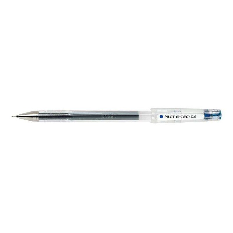Penna gel Pilot G-Tec C4 - Extra fine - Ricaricabile - Punta a sfera da 0.4 mm - Corsa da 0.2 mm - Colore blu