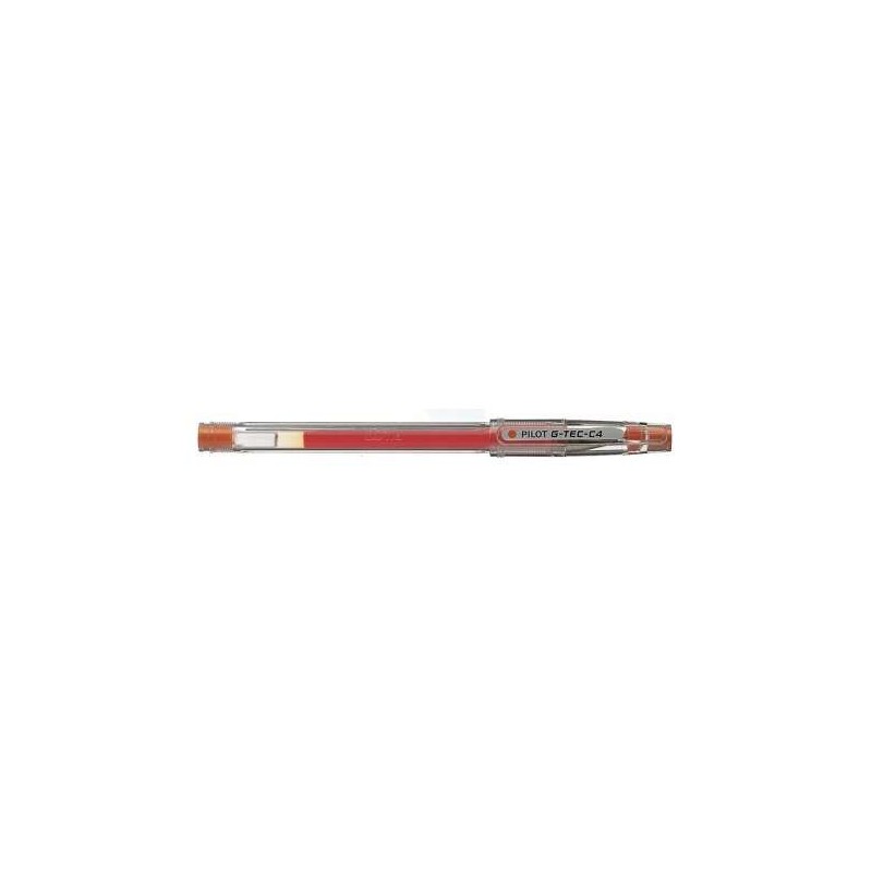 Penna gel Pilot G-Tec C4 - Extra fine - Ricaricabile - Punta a sfera da 0.4 mm - Corsa da 0.2 mm - Colore arancione