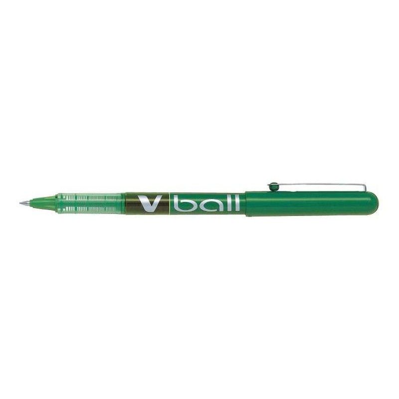 Penna Pilot a inchiostro liquido V Ball 07 Roller - Punta a sfera tonda 0.7 mm - Corsa 0.5 mm - Colore verde