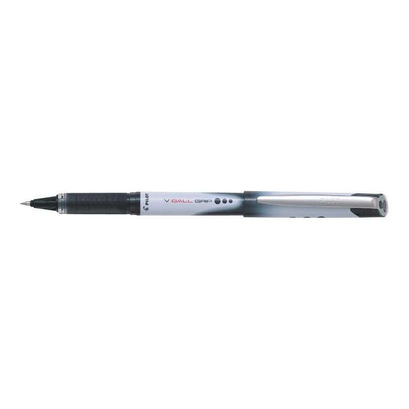 Penna Pilot a inchiostro liquido V Ball Grip 05 - Punta conica a sfera 0.5 mm - Corsa 0.3 mm - Impugnatura in gomma - Colore Ner